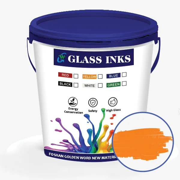 Vitrine d'encre en verre