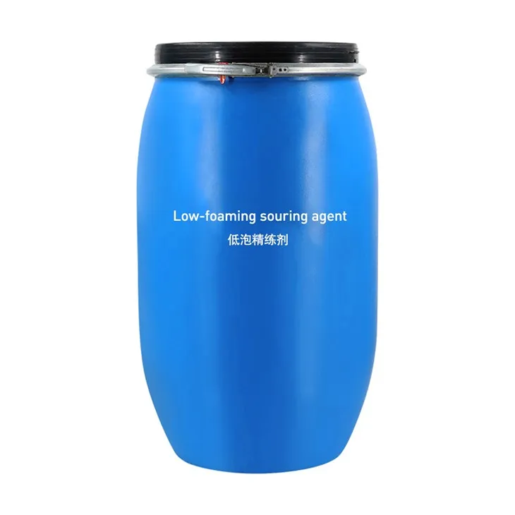 Agent acidifiant peu moussant